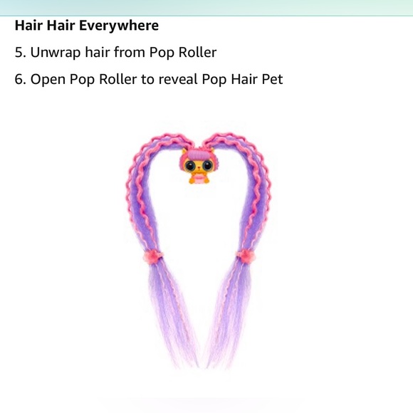 Pop Pop Hair Surprise 3-in-1 Pop Pets with Long Brushable Hair (Series 1) Rock - Picture 11 of 14